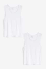 White 2 Pack Signature Bamboo Vests - Image 4 of 4