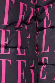 Elle Cut & Sew Pink Print Puffer Coat - Image 10 of 10