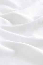 White Linen Blend Long Sleeve Shirt - Image 8 of 8