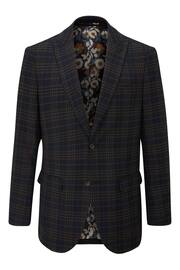 Skopes Alton Check Tailored Fit Black Suit Jacket - Image 4 of 5