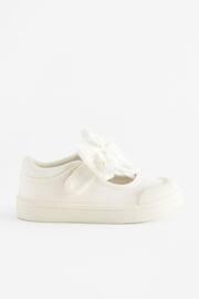 White Wide Fit (G) Machine Washable Mary Jane Shoes - Image 2 of 6