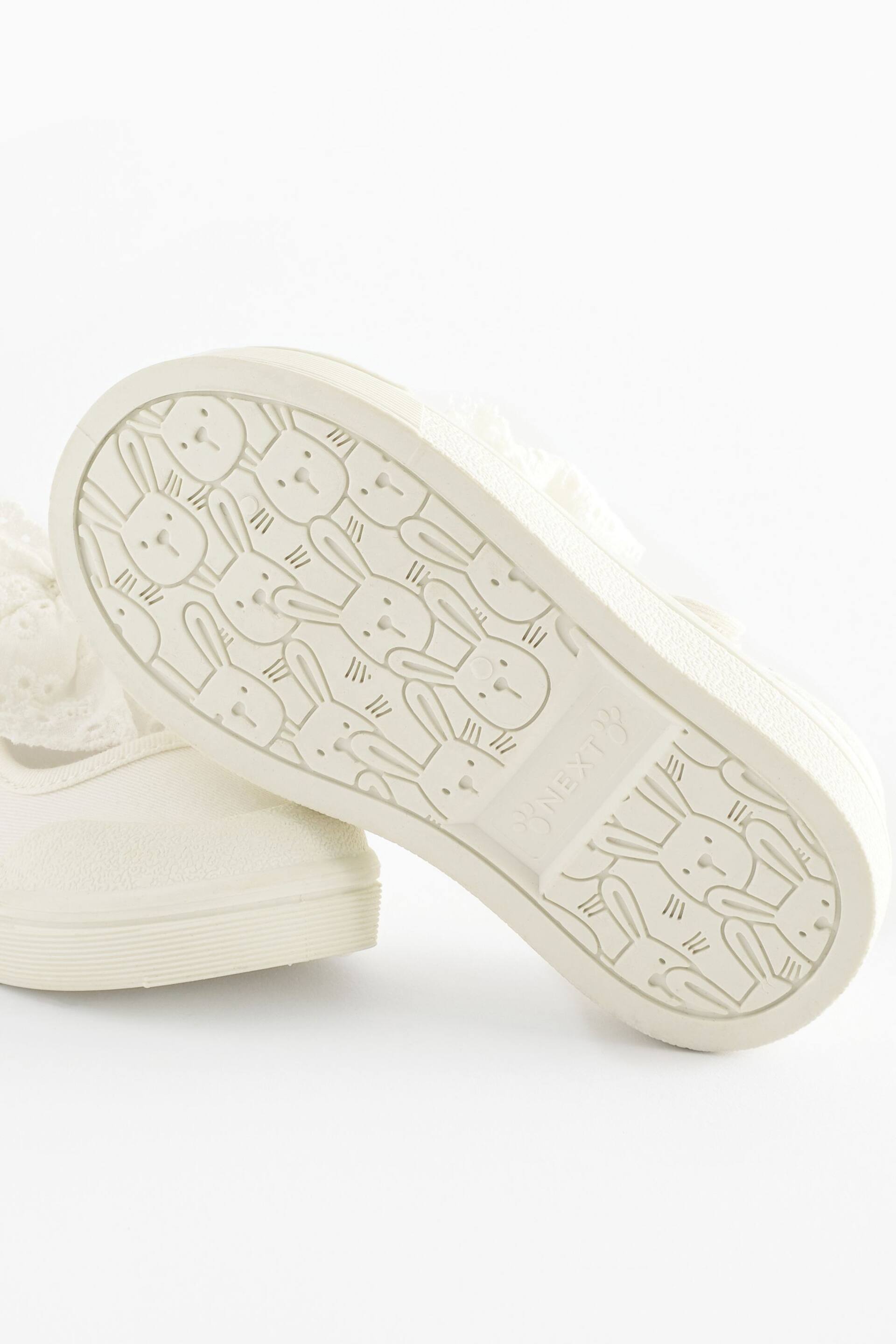 White Wide Fit (G) Machine Washable Mary Jane Shoes - Image 6 of 6