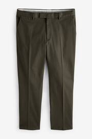 Khaki Green Slim Fit Stretch Sateen Chino Trousers - Image 7 of 11