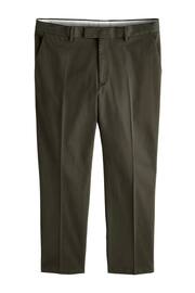 Khaki Green Slim Fit Stretch Sateen Chino Trousers - Image 8 of 11