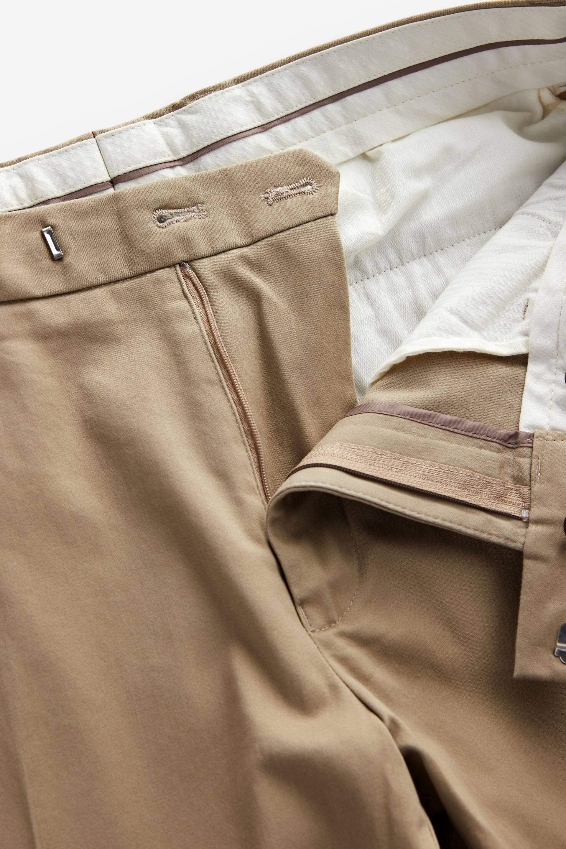 Stone Slim Fit Stretch Sateen Chino Trousers - Image 8 of 9