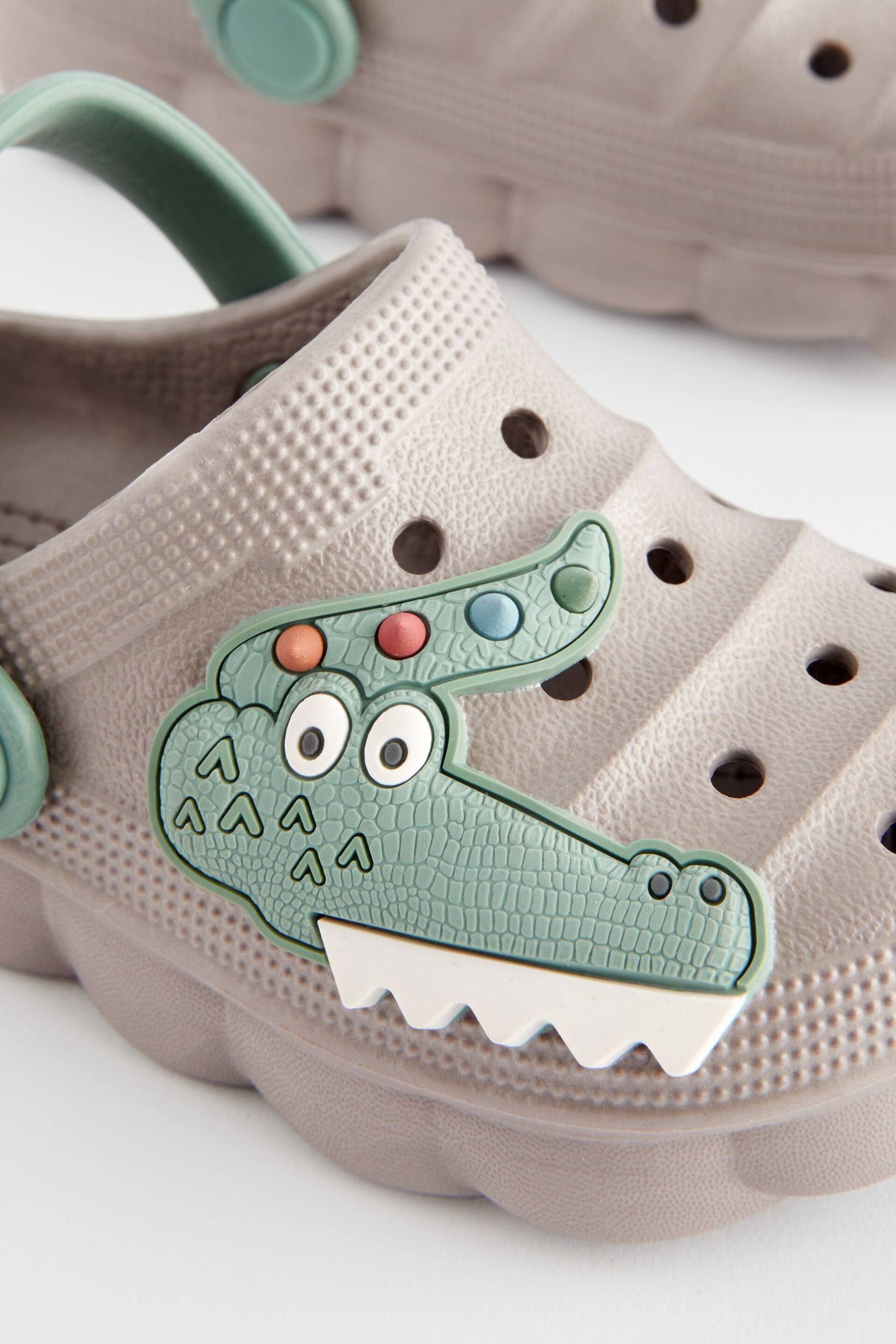 Grey Crocodile Clogs - Image 4 of 7