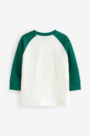 Green Long Sleeve Varsity T-Shirt (3mths-7yrs) - Image 2 of 3