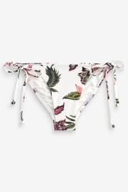 Cream/Pink Floral Tie Side Bikini Bottoms - Image 6 of 6