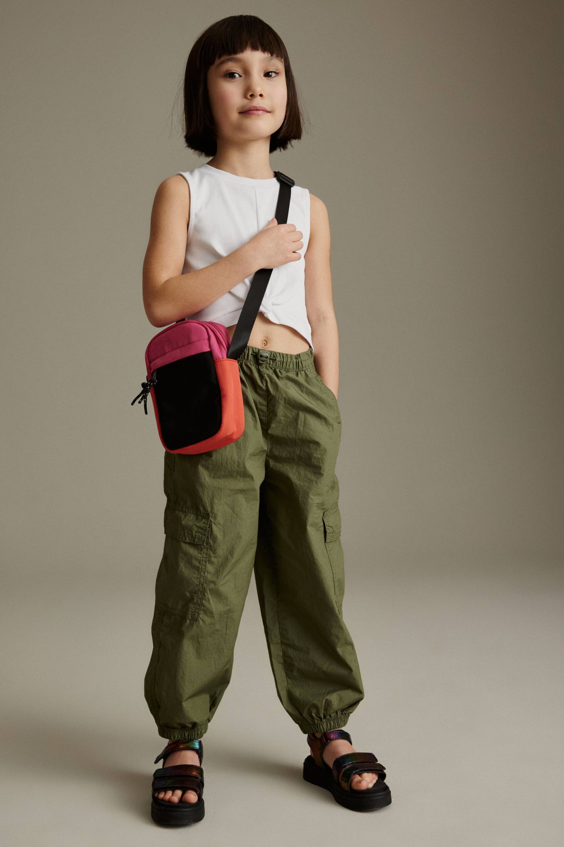 Khaki Green Jersey Top & Parchute Trouser Set (3-16yrs) - Image 1 of 8