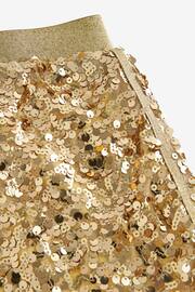 Gold A-Line Sequin Skirt (3-16yrs) - Image 6 of 6