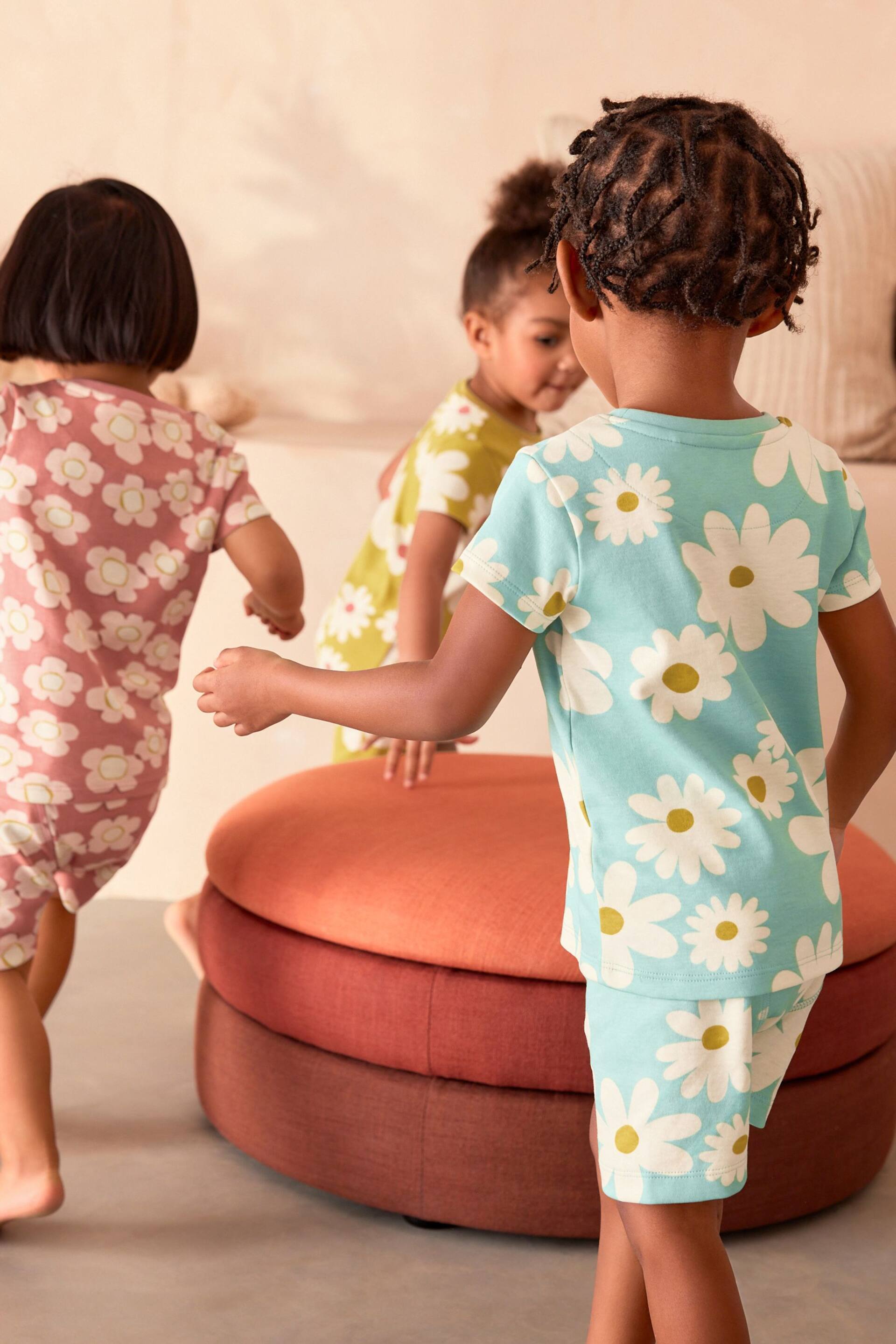 Multi Floral Short Pyjamas 3 Pack (9mths-12yrs) - Image 3 of 8