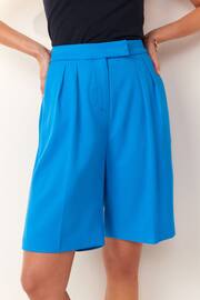 Cobalt Blue Tailored Smart Bermuda Shorts - Image 3 of 7