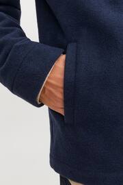 JACK & JONES Blue Wool Zip Up Shacket - Image 6 of 7