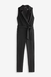 Sosandar Black Tuxedo Wrap Tapered Jumpsuit - Image 5 of 5