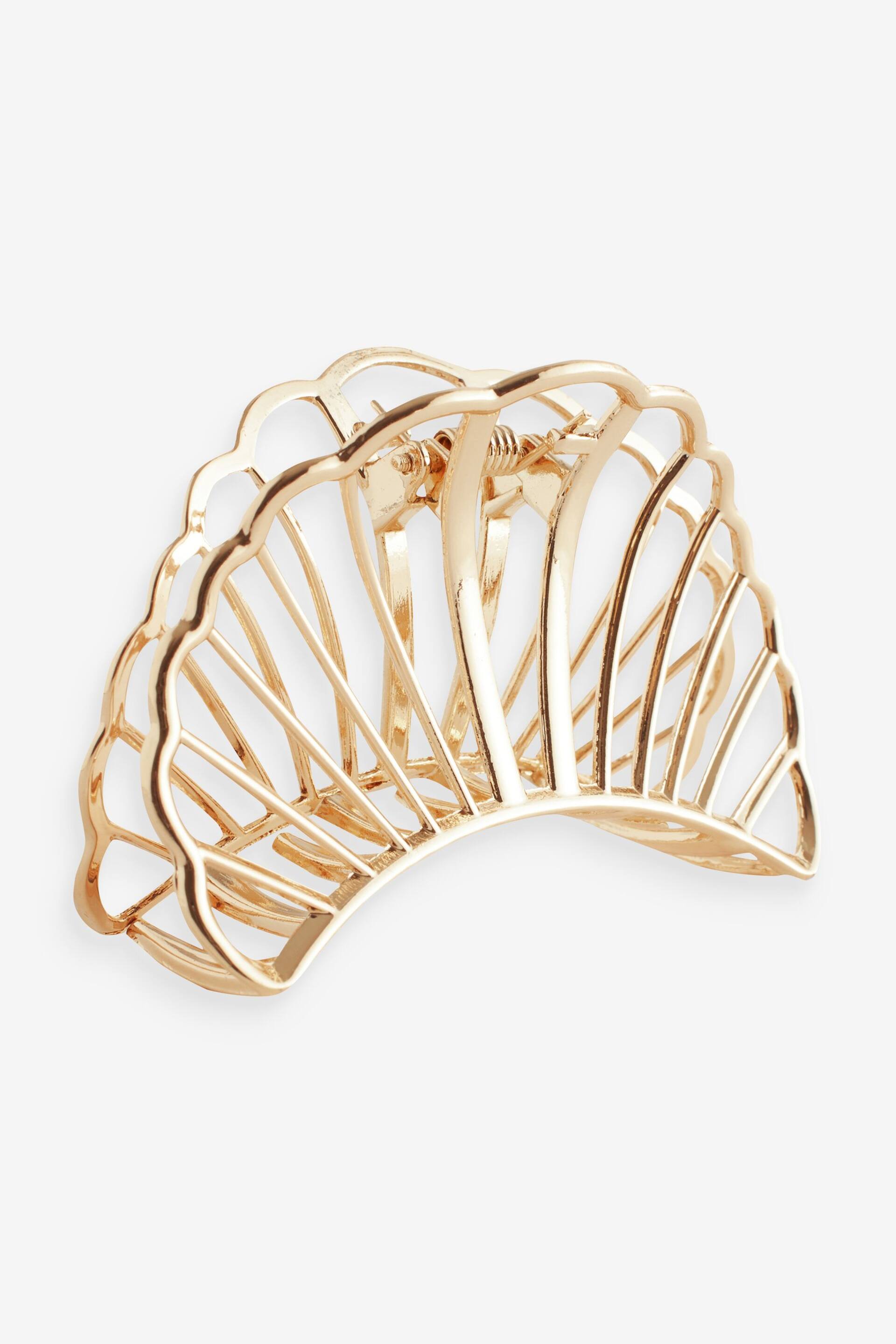 Gold Tone Shell Outline Hair Claw - Image 1 of 1