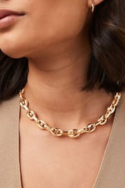 Gold Tone Chain Link Choker Necklace - Image 1 of 4
