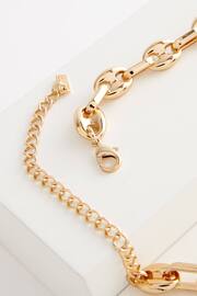 Gold Tone Chain Link Choker Necklace - Image 4 of 4