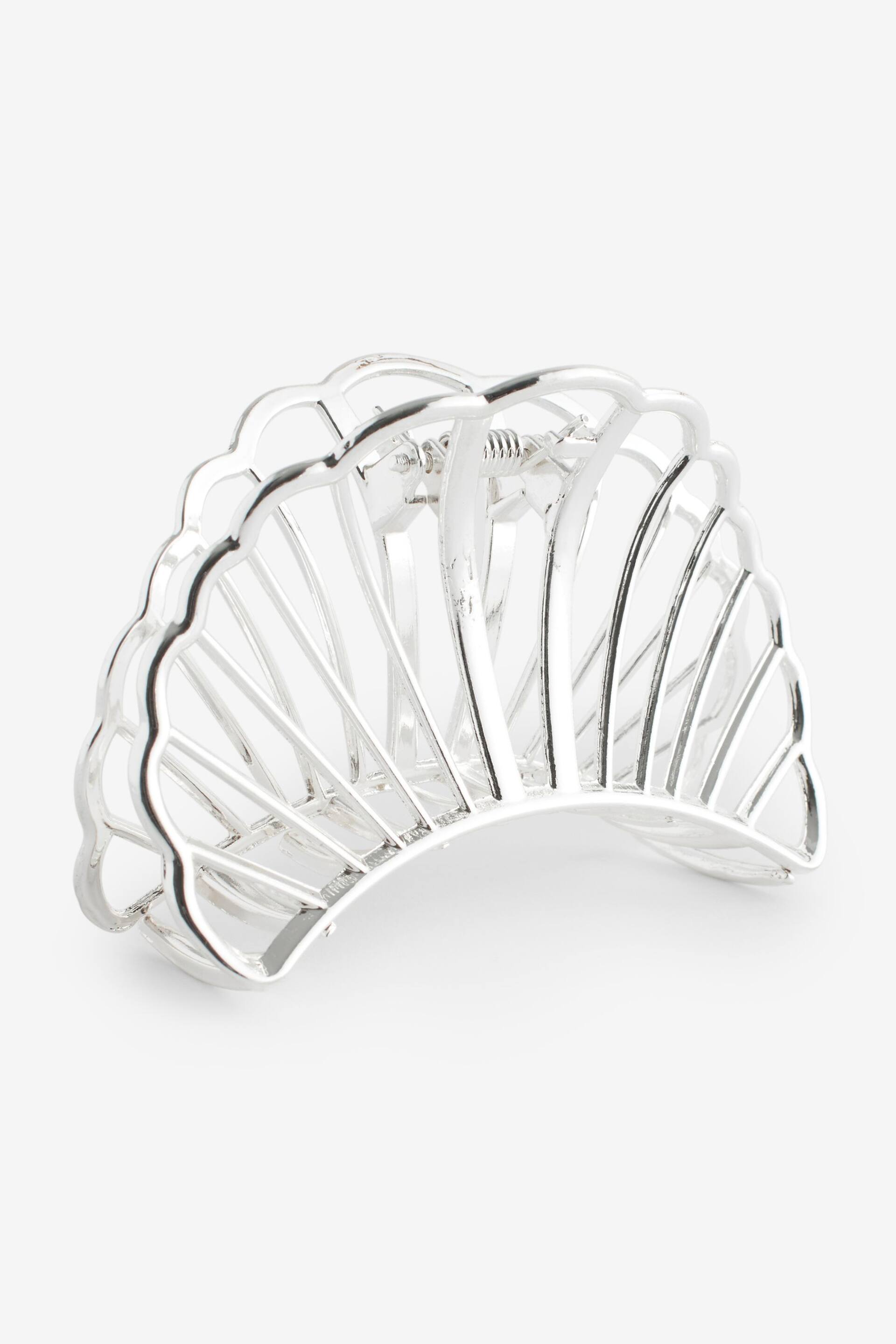 Silver Tone Shell Outline Hair Claw - Image 3 of 3