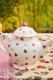 Emma Bridgewater Cream Pink Hearts 4 Mug Teapot - Image 1 of 2