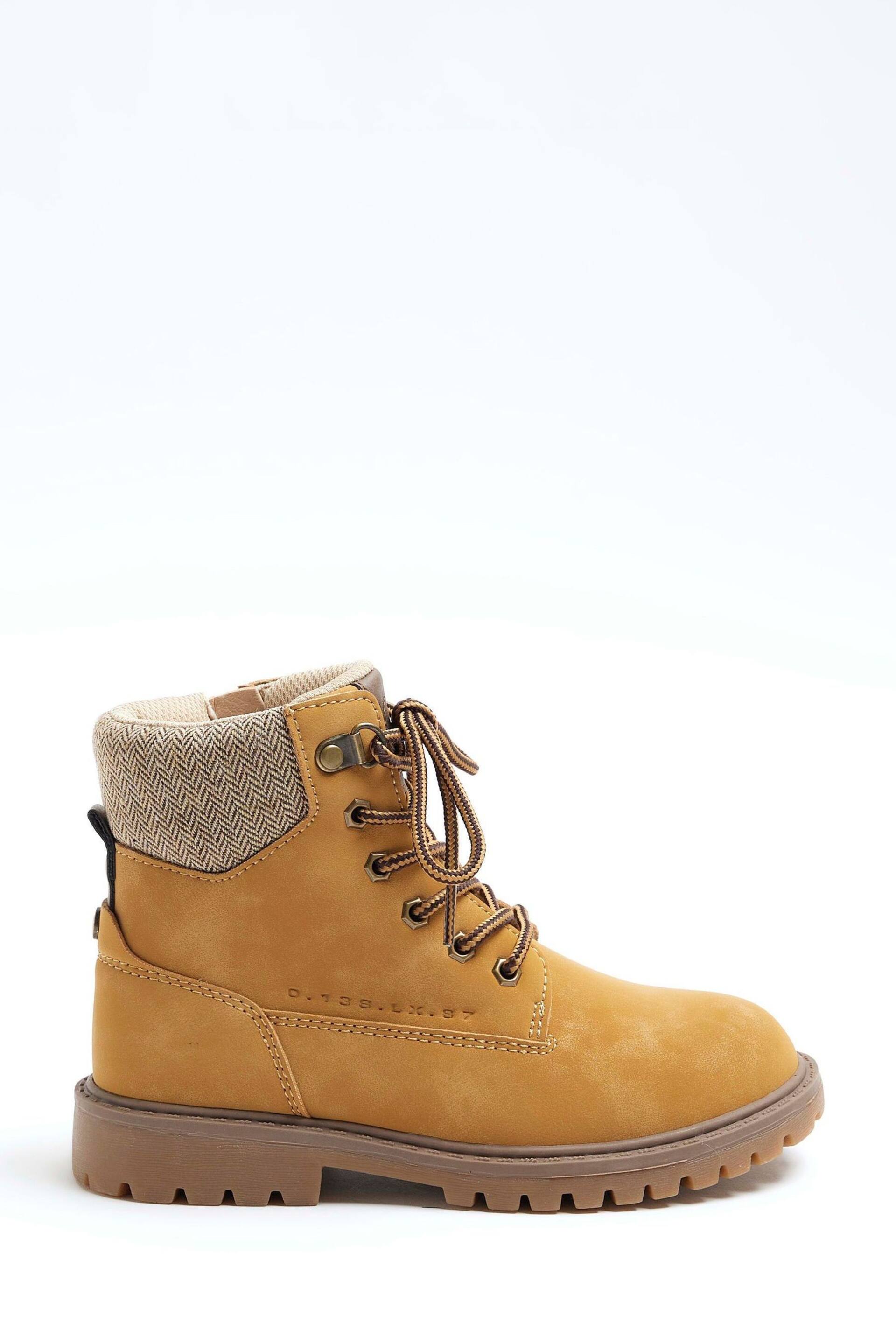 River Island Brown Boys Worker Boots - Image 1 of 4
