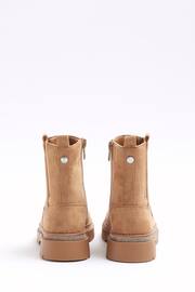 River Island Brown Boys Worker Boots - Image 2 of 4