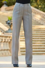 Sosandar Grey Faux Leather Wide Leg Trousers - Image 2 of 5