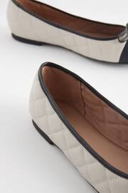 Monochrome Forever Comfort® Round Toe Leather Ballerina Shoes - Image 4 of 5
