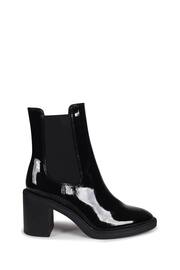 Linzi Black Patent Erica Pull On Heeled Chelsea Boots - Image 2 of 4