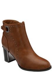 Lotus Brown Ankle Boots - Image 1 of 4