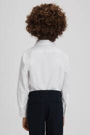 Reiss White Remote Teen Slim Fit Cotton Shirt - Image 5 of 6