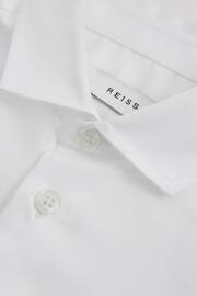 Reiss White Remote Teen Slim Fit Cotton Shirt - Image 6 of 6