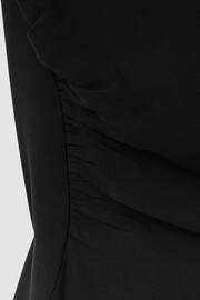 Reiss Black Miller Asymmetric Bodycon Midi Dress - Image 6 of 6