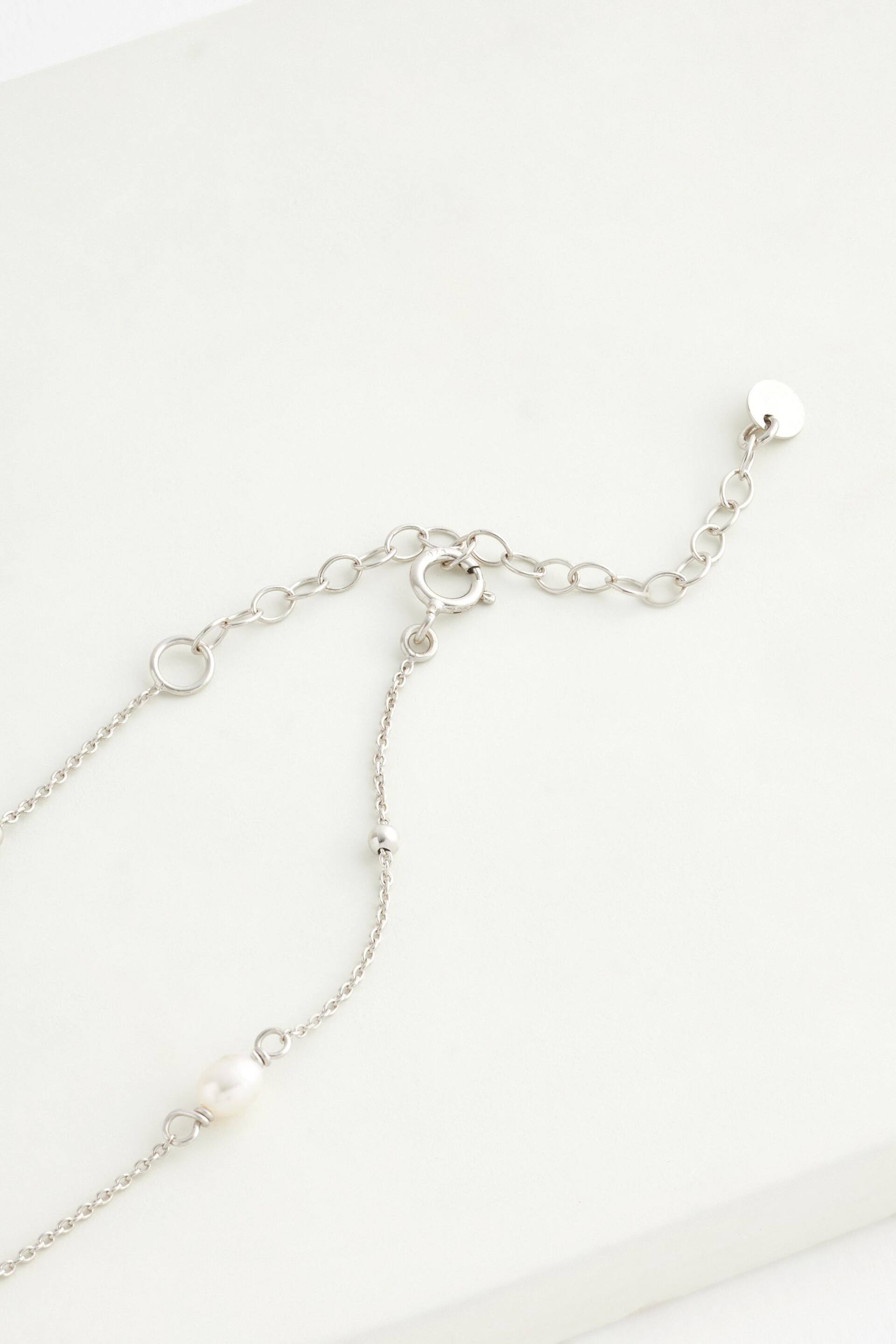 Sterling Silver Delicate Pearl Anklet - Image 4 of 4