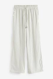 Black & White Stripe Linen Blend Trousers 2 Pack - Image 2 of 4