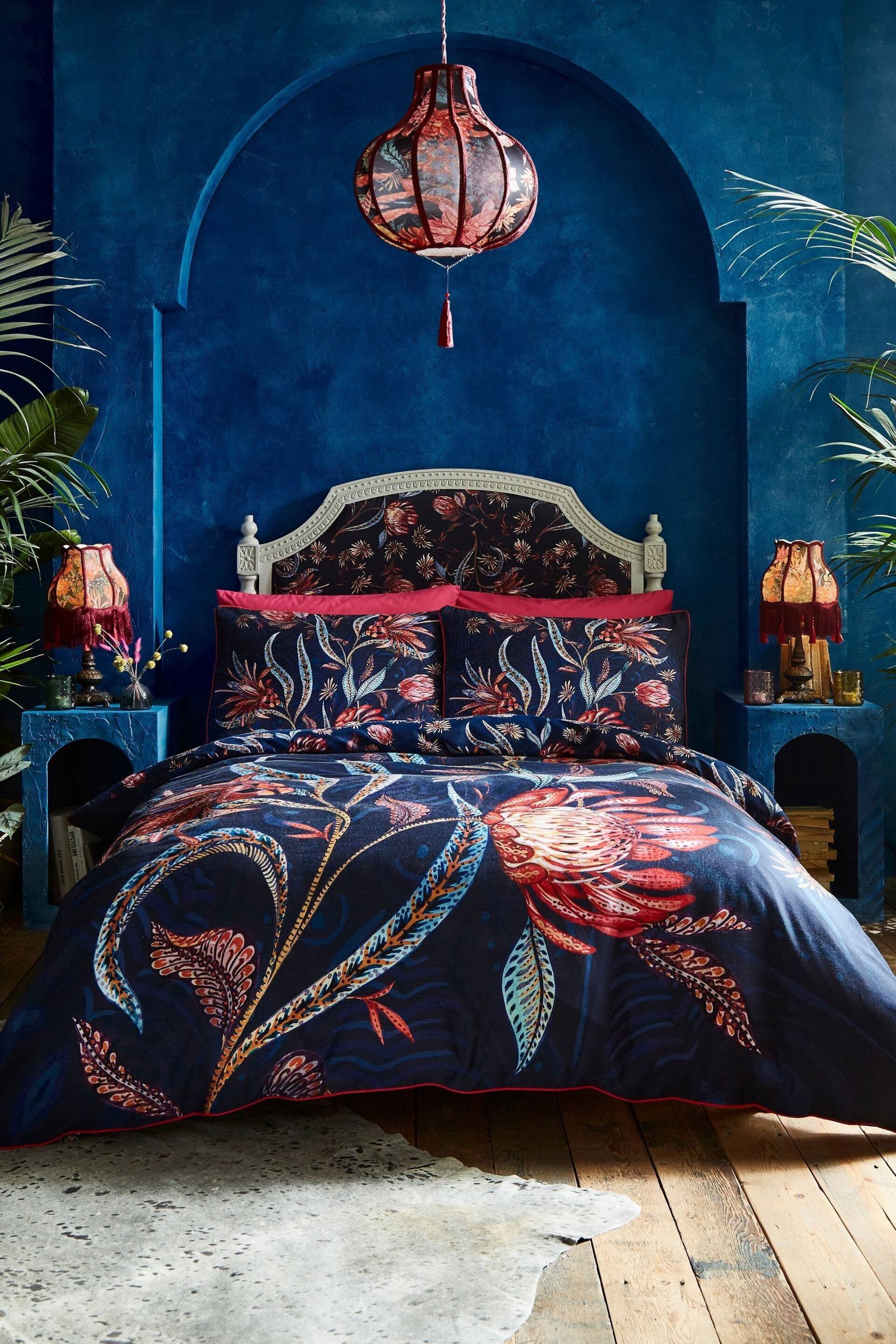 Joe Browns Blue Flamboyant Florals Reversible Bed Set - Image 1 of 6