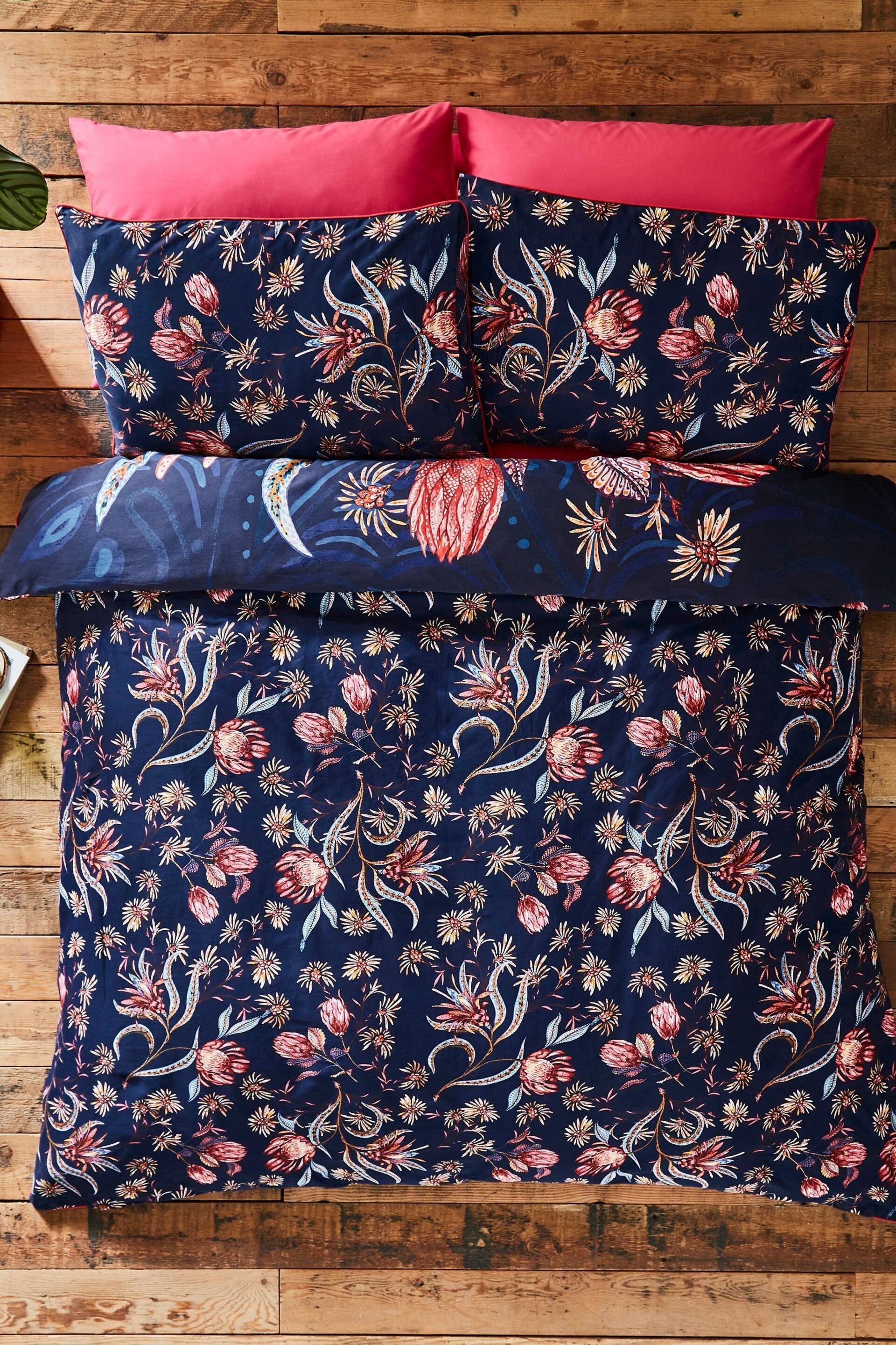 Joe Browns Blue Flamboyant Florals Reversible Bed Set - Image 3 of 6