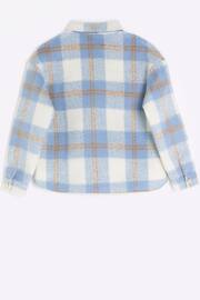 River Island Blue Girls Check Shacket - Image 4 of 5