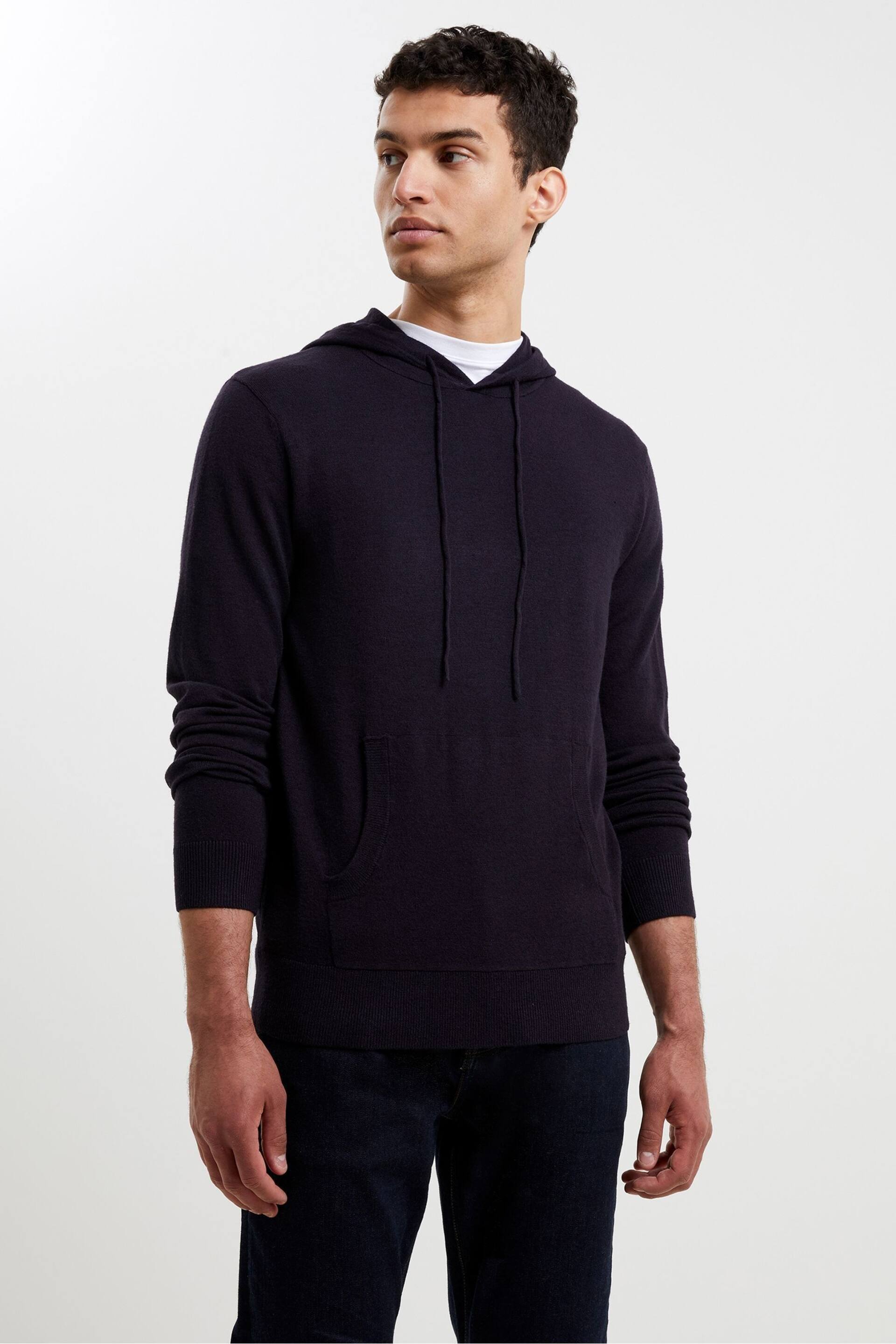 French Connection Supersoft Hooded Knit Hoodie - Image 1 of 5