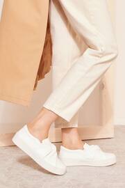 Friends Like These White Faux Leather Knot Flatform Slip On Trainers - Image 2 of 4