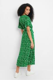 Threadbare Green Button Down Midi Dress - Image 2 of 4