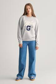 GANT Teens Grey Graphic Crew Neck Sweatshirt - Image 3 of 6