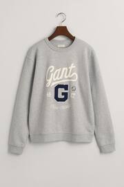 GANT Teens Grey Graphic Crew Neck Sweatshirt - Image 6 of 6
