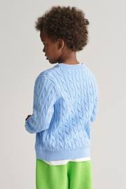 GANT Kids Shield Cotton Cable Knit Crew Neck Sweater - Image 2 of 6