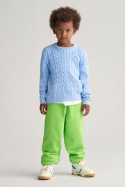 GANT Kids Shield Cotton Cable Knit Crew Neck Sweater - Image 3 of 6