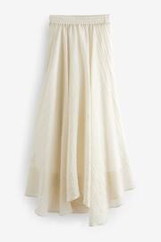 Ecru Premium Asymmetric Textured Skirt - Image 6 of 7