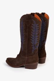 Penelope Chilvers Goldie Embroidered Cowboy Brown Boots - Image 3 of 7