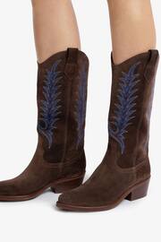 Penelope Chilvers Goldie Embroidered Cowboy Brown Boots - Image 5 of 7