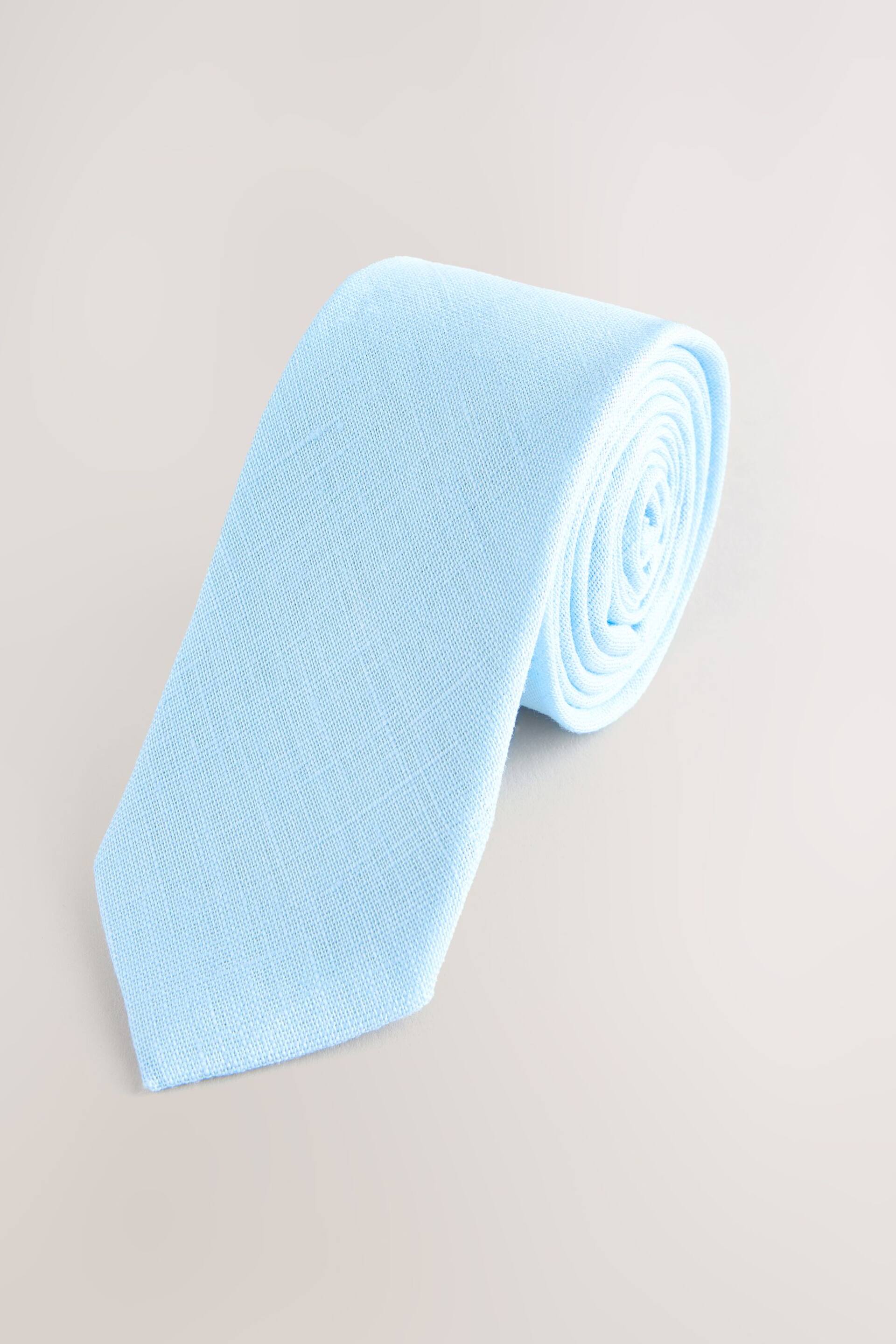 Light Blue Linen Tie (1-16yrs) - Image 1 of 4