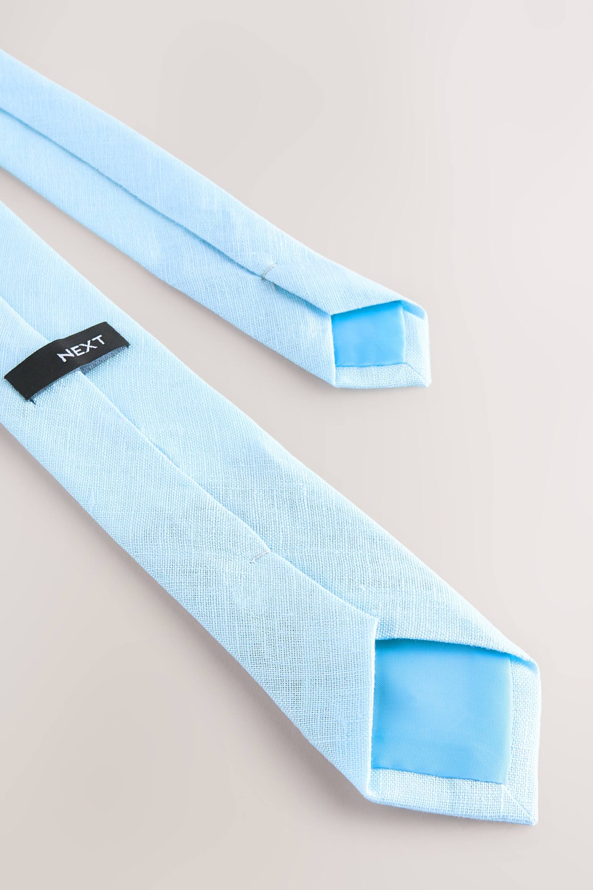 Light Blue Linen Tie (1-16yrs) - Image 3 of 4