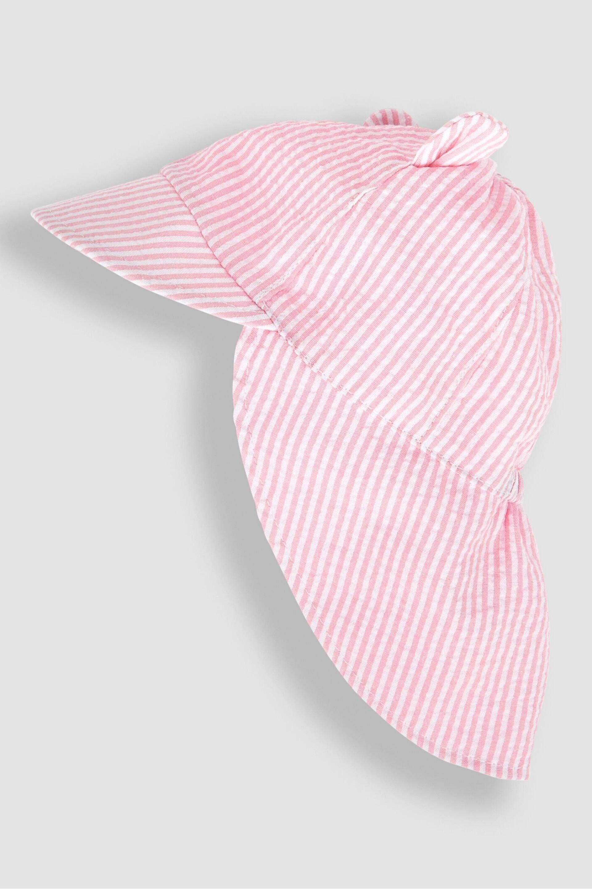 JoJo Maman Bébé Pink Stripe Legionnaire Cap - Image 1 of 3